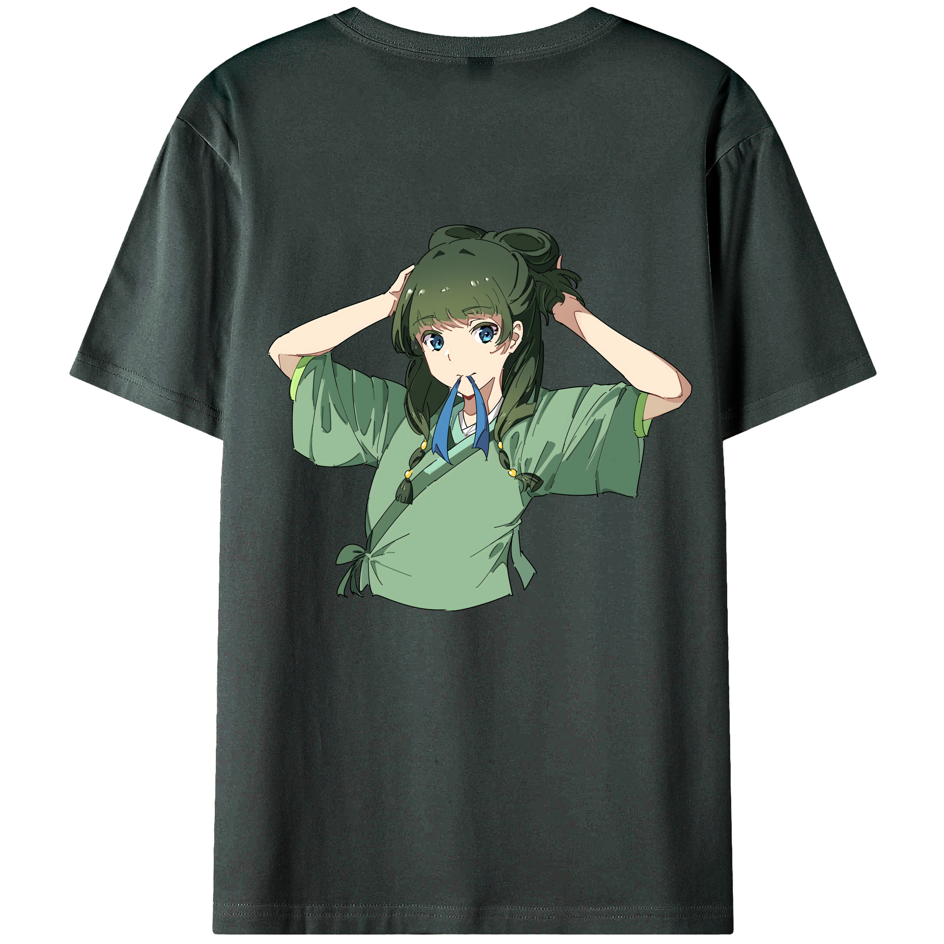 （画像用） 薬屋のひとりごと The Apothecary Diaries 綿100％ メンズ半袖Tシャツ（バックプリント） 通気性